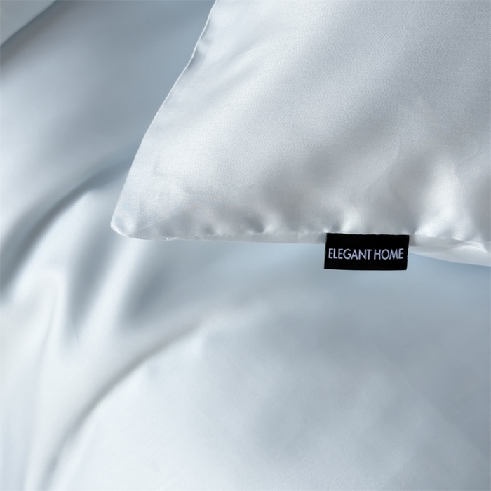 91家纺网 家纺一手货源 找家纺 优贝家纺 2026新款天丝面料纯色100%莱赛尔天丝面料四件套 水波蓝+浅灰