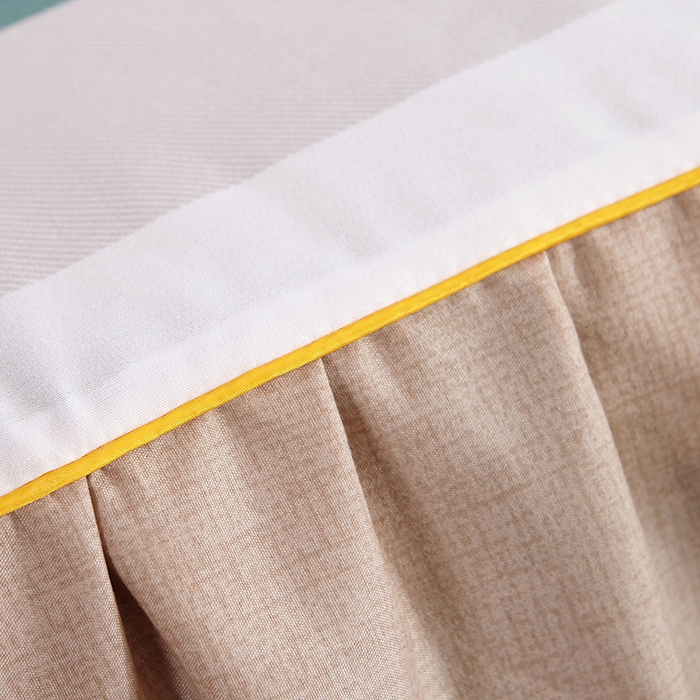 91家纺网 家纺一手货源 找家纺 沐珩家纺 2026新款双边芦荟棉单床裙单枕套 时尚格韵