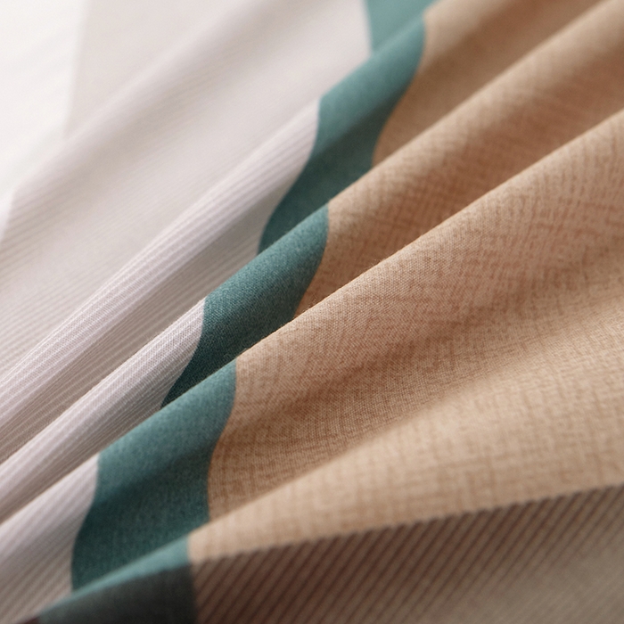 91家纺网 家纺一手货源 找家纺 沐珩家纺 2026新款双边芦荟棉单床裙单枕套 时尚格韵