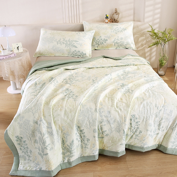 91家纺网 家纺一手货源 找家纺 米萝家居 2026新款里外全棉夏被纯棉棉棉花夏凉被空调被 被子被芯 热带风情