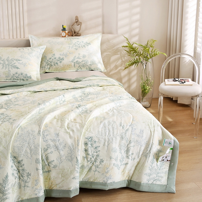 91家纺网 家纺一手货源 找家纺 米萝家居 2026新款里外全棉夏被纯棉棉棉花夏凉被空调被 被子被芯 热带风情