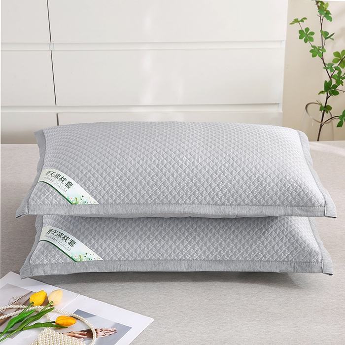 91家纺网 家纺一手货源 找家纺 小牛席业 2026新款7D小三角按摩-冷感豆豆夏凉枕套夏天枕套冰丝枕套竹枕套藤枕套冰藤枕套 灰色