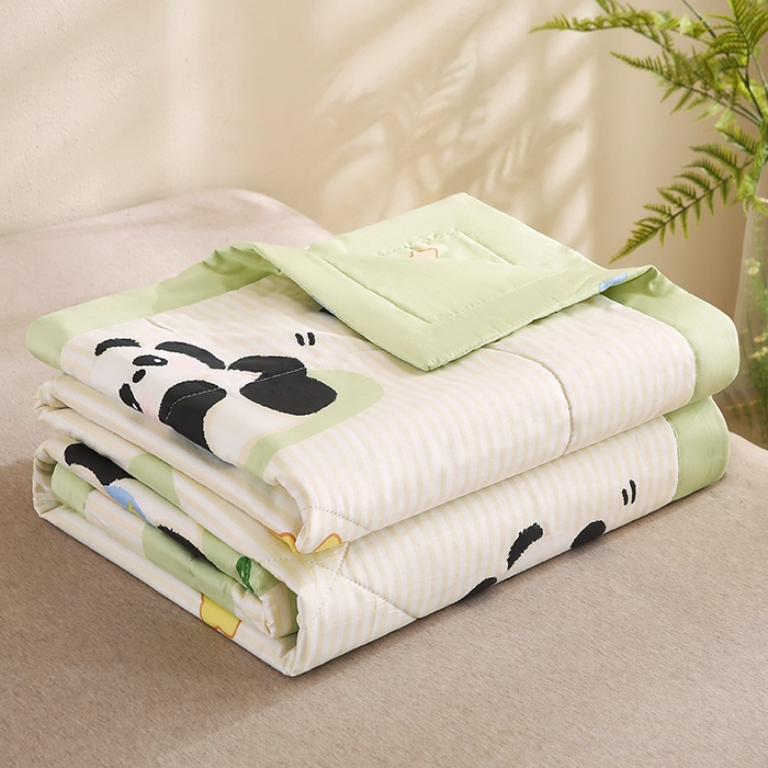 91家纺网 家纺一手货源 找家纺 米萝家居 2026新款里外全棉夏被纯棉棉棉花夏凉被空调被 被子被芯 小熊猫