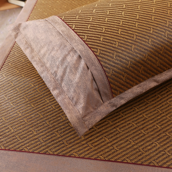 91家纺网 家纺一手货源 找家纺 小牛席业 2026新款B夏凉枕套系列凉枕套夏天枕套冰丝枕套竹枕套藤枕套冰藤枕套 古韵藤席对称枕套