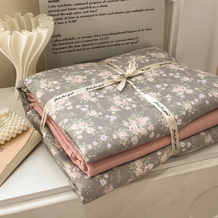 亿梵家居 2025新款A类母婴级有氧全棉纯棉双层纱纯棉印花四件套-叠拍图苏漫花园