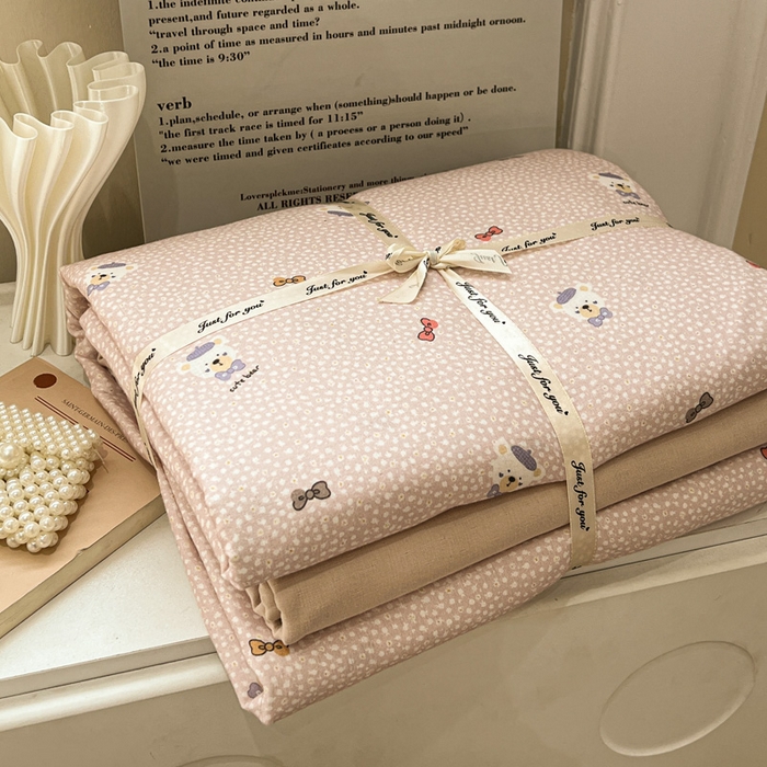 亿梵家居 2025新款A类母婴级有氧全棉纯棉双层纱纯棉印花四件套-叠拍图知梦