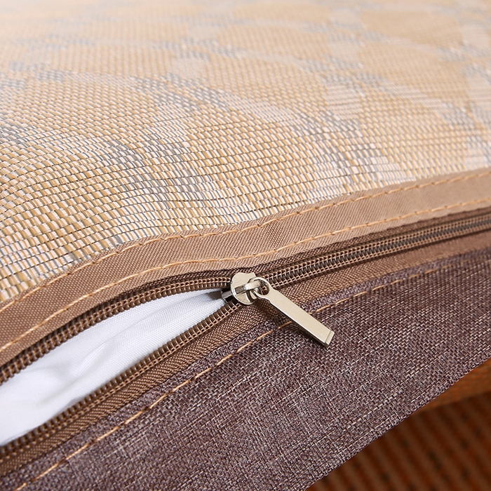 91家纺网 家纺一手货源 找家纺 小牛席业 2026新款冰藤枕套A夏凉枕套系列凉枕套夏天枕套冰丝枕套竹枕套藤枕套冰藤枕套 角标冰藤凉枕套（深咖）