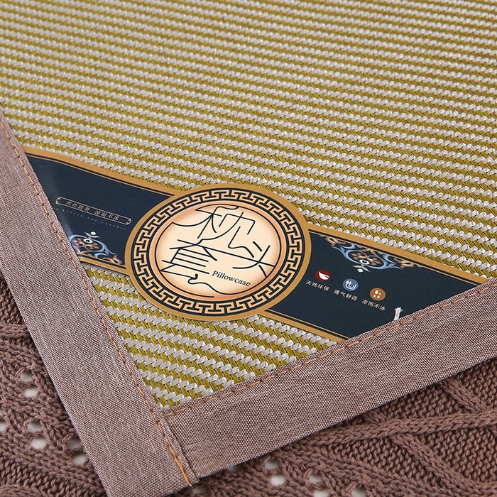 91家纺网 家纺一手货源 找家纺 小牛席业 2026新款冰藤枕套A夏凉枕套系列凉枕套夏天枕套冰丝枕套竹枕套藤枕套冰藤枕套 角标冰藤凉枕套（青柠）