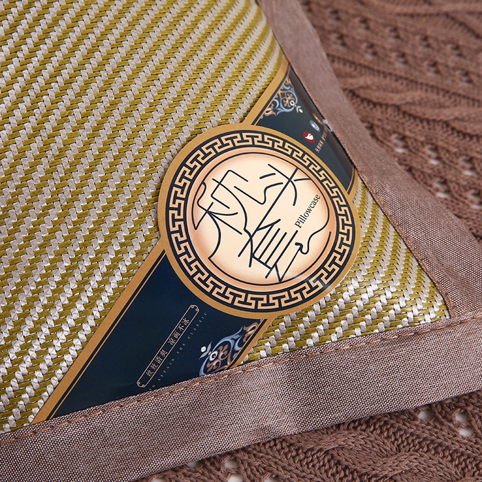 91家纺网 家纺一手货源 找家纺 小牛席业 2026新款冰藤枕套A夏凉枕套系列凉枕套夏天枕套冰丝枕套竹枕套藤枕套冰藤枕套 角标冰藤凉枕套（青柠）