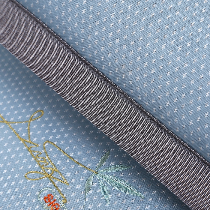 91家纺网 家纺一手货源 找家纺 小牛席业 2026新款冰藤枕套A夏凉枕套系列凉枕套夏天枕套冰丝枕套竹枕套藤枕套冰藤枕套 夏日满天星-绣花凉感枕套（蓝色）