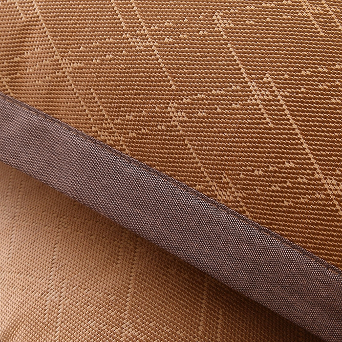 91家纺网 家纺一手货源 找家纺 小牛席业 2026新款冰藤枕套A夏凉枕套系列凉枕套夏天枕套冰丝枕套竹枕套藤枕套冰藤枕套 角标菱形格冰藤凉枕套（咖色）