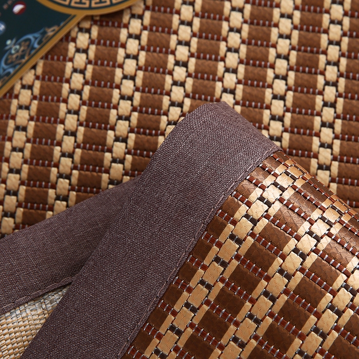 91家纺网 家纺一手货源 找家纺 小牛席业 2026新款冰藤枕套A夏凉枕套系列凉枕套夏天枕套冰丝枕套竹枕套藤枕套冰藤枕套 角标冰藤凉枕套（条纹咖色）