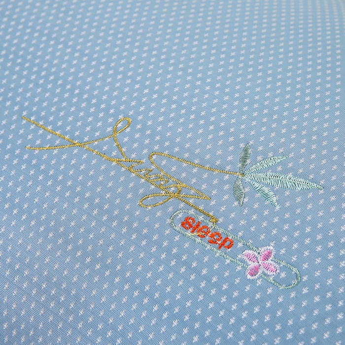 91家纺网 家纺一手货源 找家纺 小牛席业 2026新款冰藤枕套A夏凉枕套系列凉枕套夏天枕套冰丝枕套竹枕套藤枕套冰藤枕套 夏日满天星-绣花凉感枕套（蓝色）