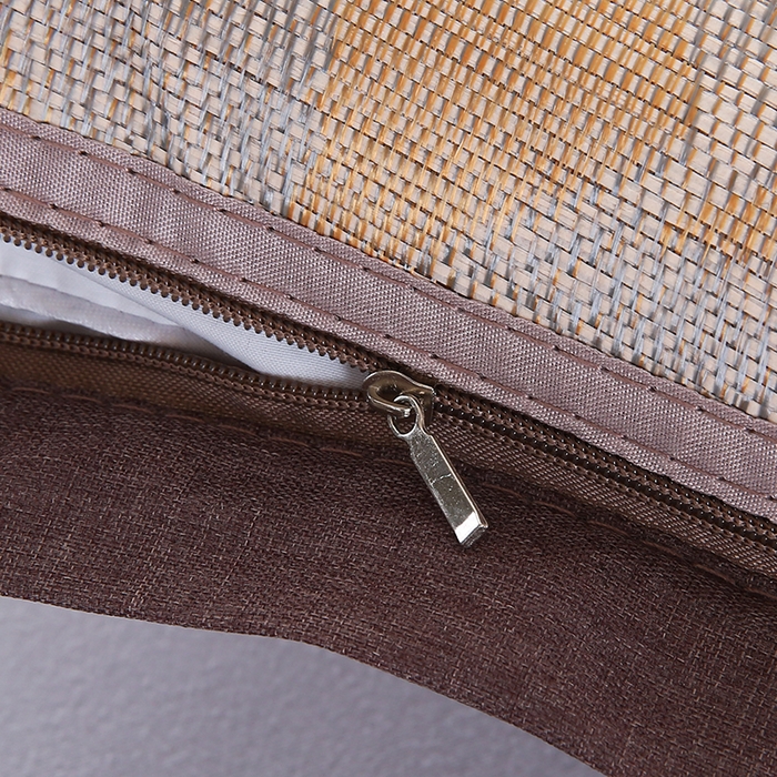 91家纺网 家纺一手货源 找家纺 小牛席业 2026新款冰藤枕套A夏凉枕套系列凉枕套夏天枕套冰丝枕套竹枕套藤枕套冰藤枕套 角标冰藤凉枕套（条纹咖色）