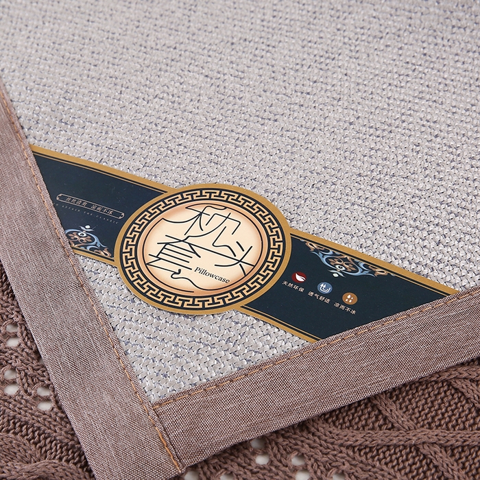 91家纺网 家纺一手货源 找家纺 小牛席业 2026新款冰藤枕套A夏凉枕套系列凉枕套夏天枕套冰丝枕套竹枕套藤枕套冰藤枕套 角标冰藤凉枕套（银灰）