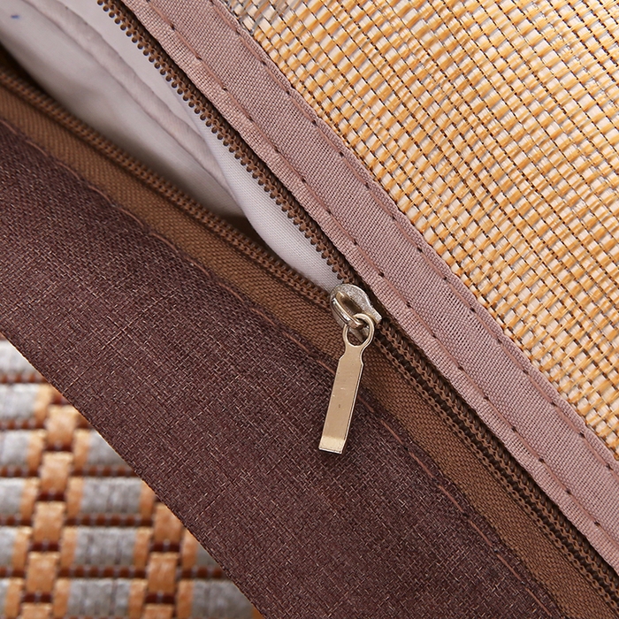 91家纺网 家纺一手货源 找家纺 小牛席业 2026新款冰藤枕套A夏凉枕套系列凉枕套夏天枕套冰丝枕套竹枕套藤枕套冰藤枕套 角标冰藤凉枕套（条纹金色）