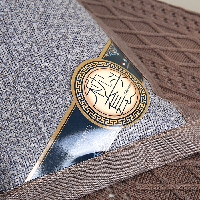 91家纺网 家纺一手货源 找家纺 小牛席业 2026新款冰藤枕套A夏凉枕套系列凉枕套夏天枕套冰丝枕套竹枕套藤枕套冰藤枕套 角标古藤凉枕套（灰色）