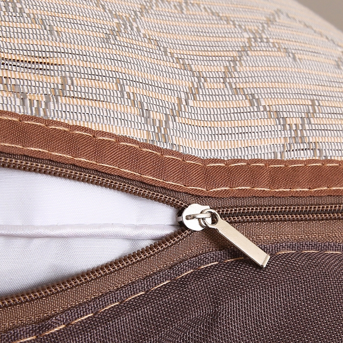 91家纺网 家纺一手货源 找家纺 小牛席业 2026新款冰藤枕套A夏凉枕套系列凉枕套夏天枕套冰丝枕套竹枕套藤枕套冰藤枕套 角标古藤凉枕套（红棕）