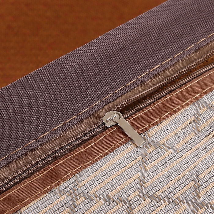 91家纺网 家纺一手货源 找家纺 小牛席业 2026新款冰藤枕套A夏凉枕套系列凉枕套夏天枕套冰丝枕套竹枕套藤枕套冰藤枕套 角标古藤凉枕套（红棕）