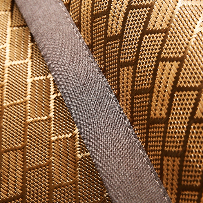 91家纺网 家纺一手货源 找家纺 小牛席业 2026新款冰藤枕套A夏凉枕套系列凉枕套夏天枕套冰丝枕套竹枕套藤枕套冰藤枕套 角标金玉满堂凉枕套（咖色）