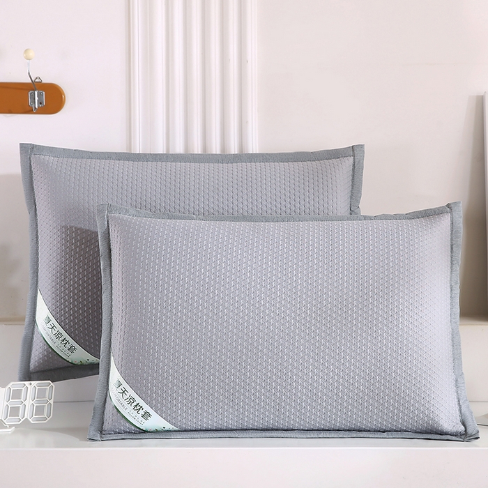 91家纺网 家纺一手货源 找家纺 （总）小牛席业 2026新款3D千鸟格按摩冷感豆豆夏凉枕套系列