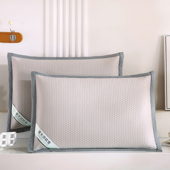 91家纺网 家纺一手货源 找家纺 （总）小牛席业 2026新款3D千鸟格按摩冷感豆豆夏凉枕套系列