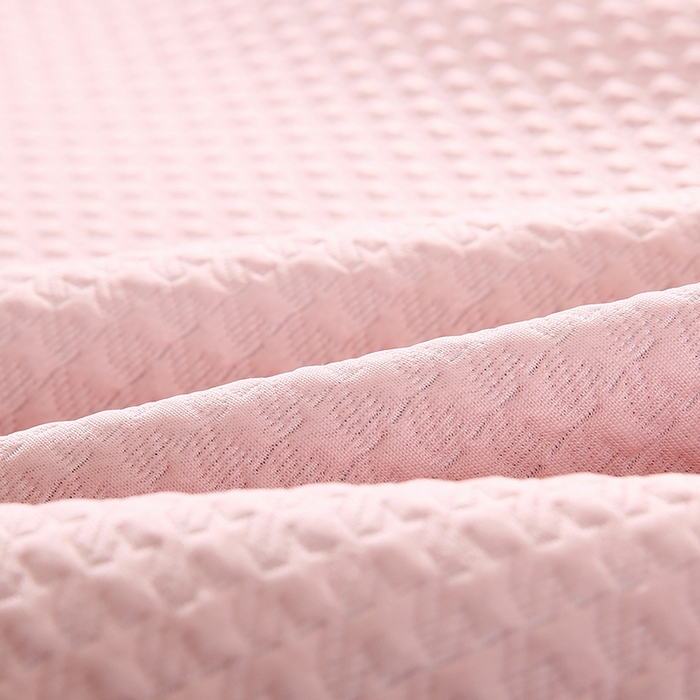 91家纺网 家纺一手货源 找家纺 小牛席业 2026新款3D千鸟格按摩冷感豆豆夏凉枕套系列 粉色