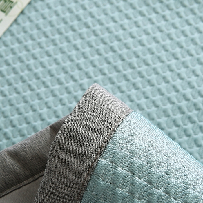 91家纺网 家纺一手货源 找家纺 小牛席业 2026新款3D千鸟格按摩冷感豆豆夏凉枕套系列 蓝色