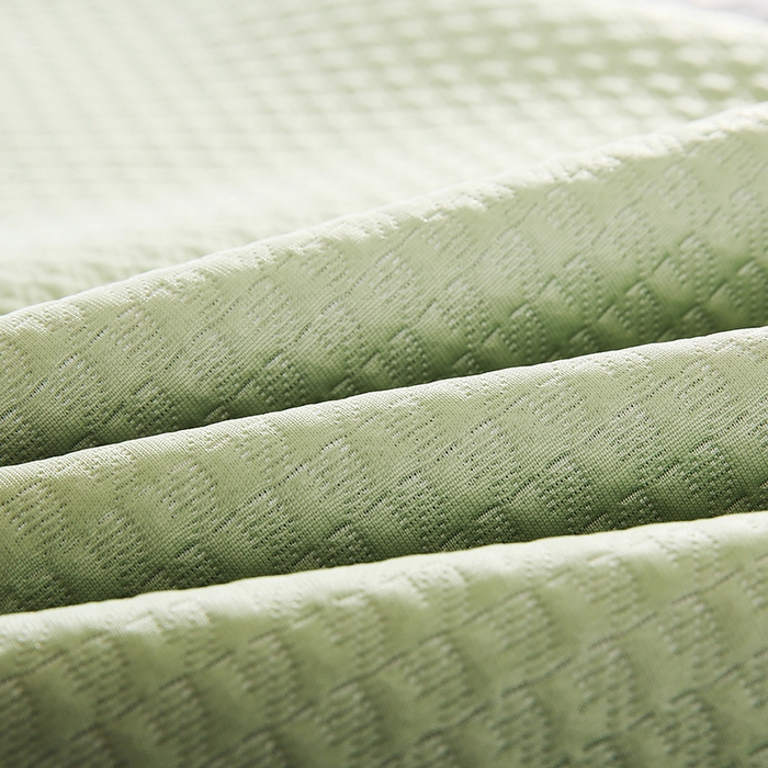 91家纺网 家纺一手货源 找家纺 小牛席业 2026新款3D千鸟格按摩冷感豆豆夏凉枕套系列 绿色