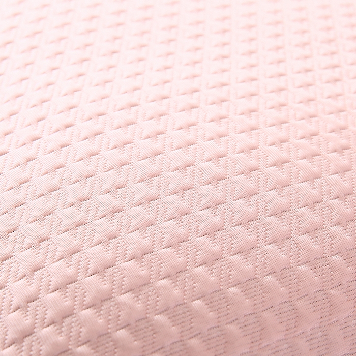 91家纺网 家纺一手货源 找家纺 小牛席业 2026新款3D千鸟格按摩冷感豆豆夏凉枕套系列 粉色