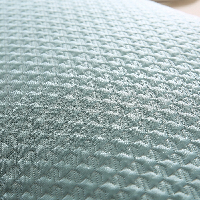 91家纺网 家纺一手货源 找家纺 小牛席业 2026新款3D千鸟格按摩冷感豆豆夏凉枕套系列 蓝色