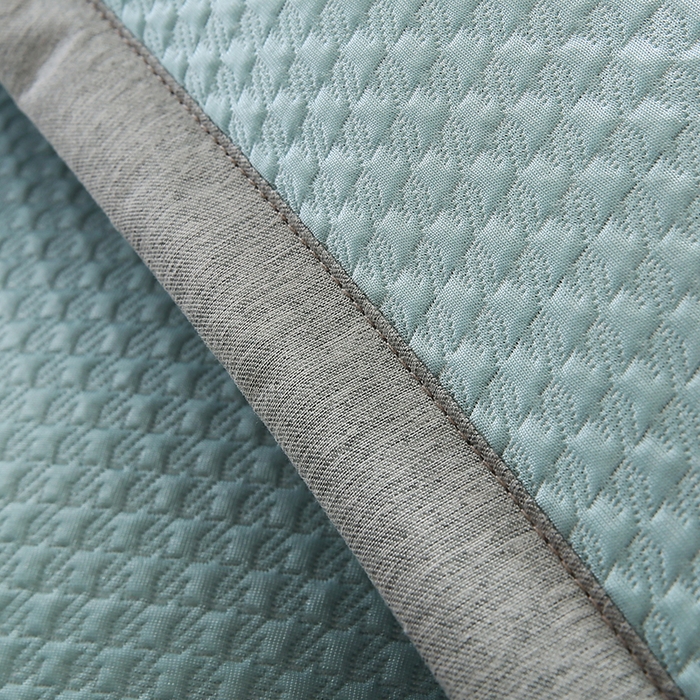 91家纺网 家纺一手货源 找家纺 小牛席业 2026新款3D千鸟格按摩冷感豆豆夏凉枕套系列 蓝色