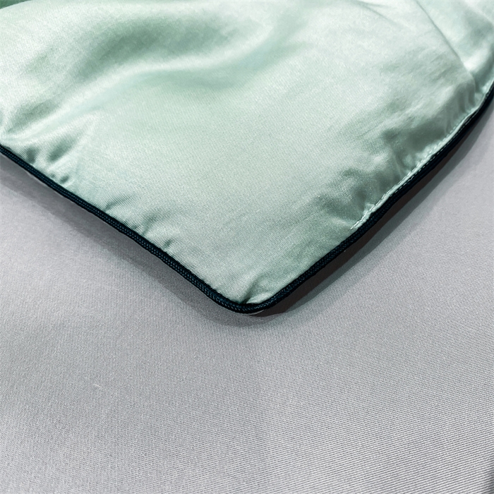 91家纺网 家纺一手货源 找家纺 绒棉世家 2026新款100%莱赛尔纯色天丝面料夏被四件套终版 清新绿