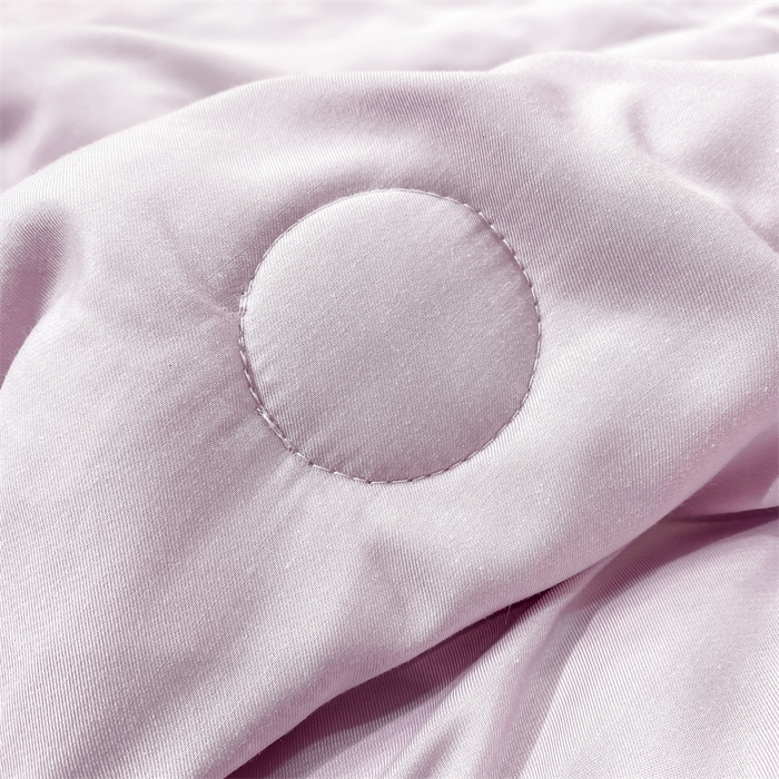 91家纺网 家纺一手货源 找家纺 绒棉世家 2026新款100%莱赛尔纯色天丝面料夏被四件套终版 香芋紫