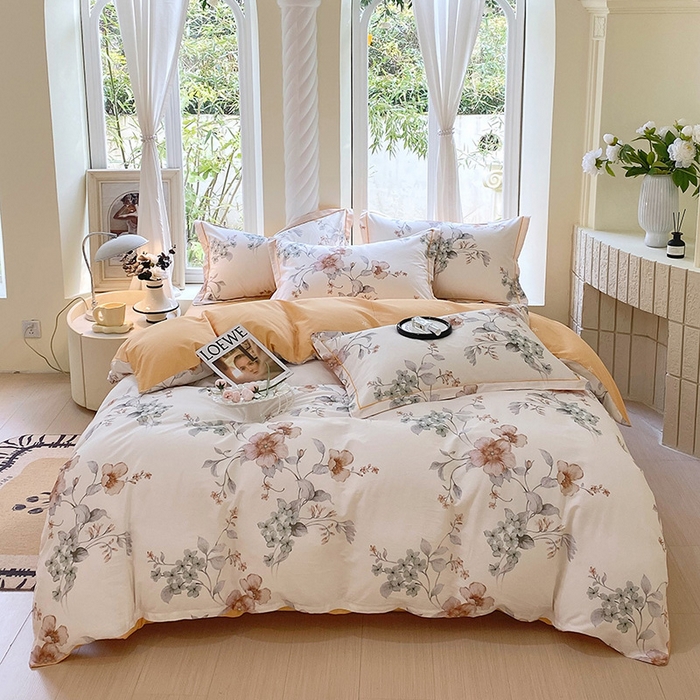 91家纺网 家纺一手货源 找家纺 （总）梧桐树 2026新款高支密全棉纯棉印花四件套