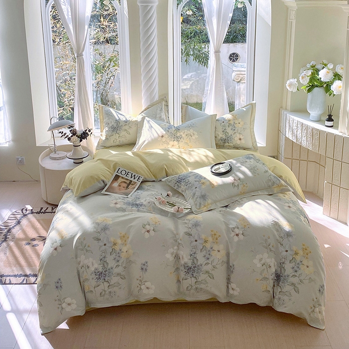 91家纺网 家纺一手货源 找家纺 （总）梧桐树 2026新款高支密全棉纯棉印花四件套