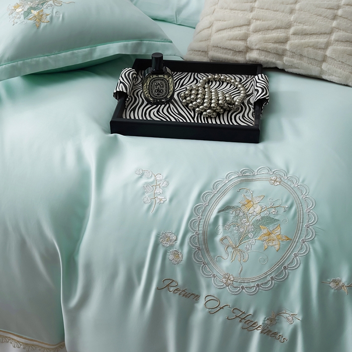 91家纺网 家纺一手货源 找家纺 （总）优贝家纺 2026新款天丝面料独家专版繁花似锦刺绣四件套