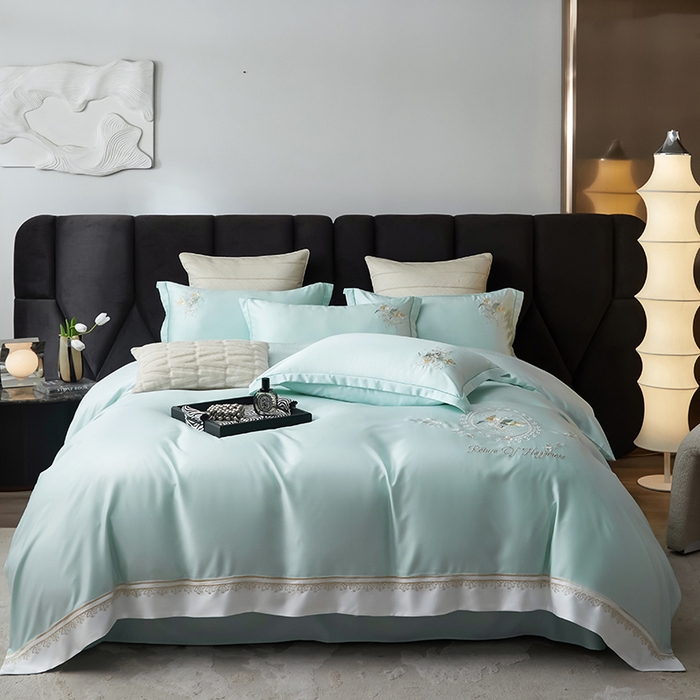 91家纺网 家纺一手货源 找家纺 （总）优贝家纺 2026新款天丝面料独家专版繁花似锦刺绣四件套