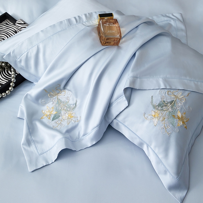 91家纺网 家纺一手货源 找家纺 优贝家纺 2026新款天丝面料独家专版繁花似锦刺绣四件套 繁花似锦-深海蓝