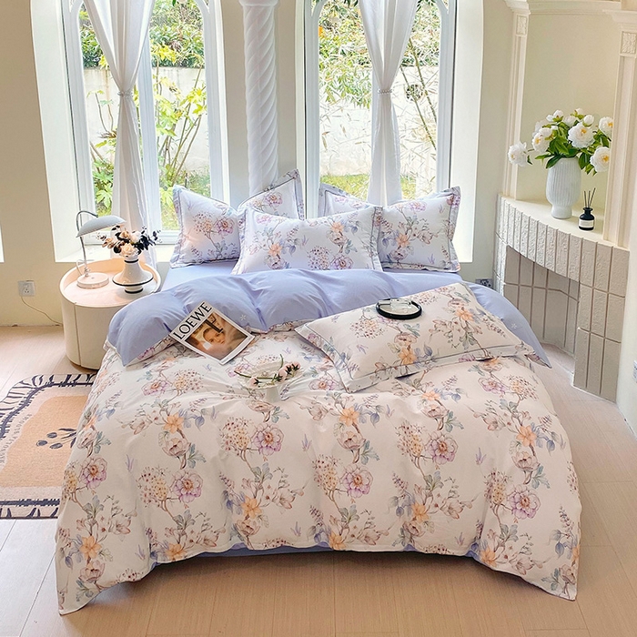 91家纺网 家纺一手货源 找家纺 （总）梧桐树 2026新款高支密全棉纯棉印花四件套