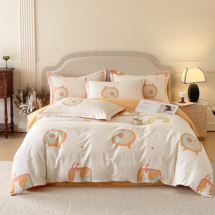 91家纺网 家纺一手货源 找家纺 （总）梧桐树 2026新款高支密全棉纯棉印花四件套