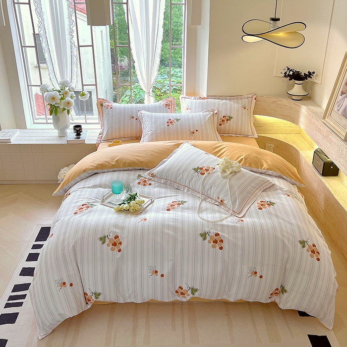 91家纺网 家纺一手货源 找家纺 （总）梧桐树 2026新款高支密全棉纯棉印花四件套