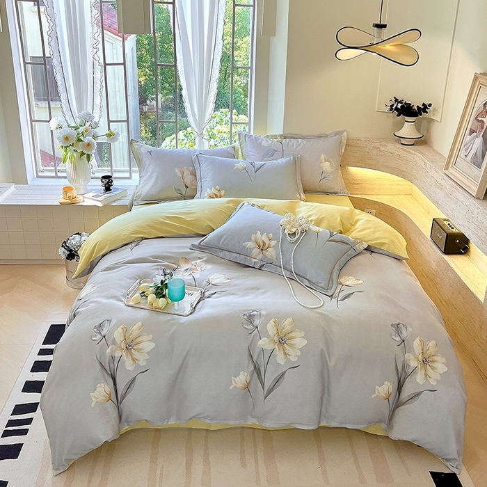 91家纺网 家纺一手货源 找家纺 （总）梧桐树 2026新款高支密全棉纯棉印花四件套