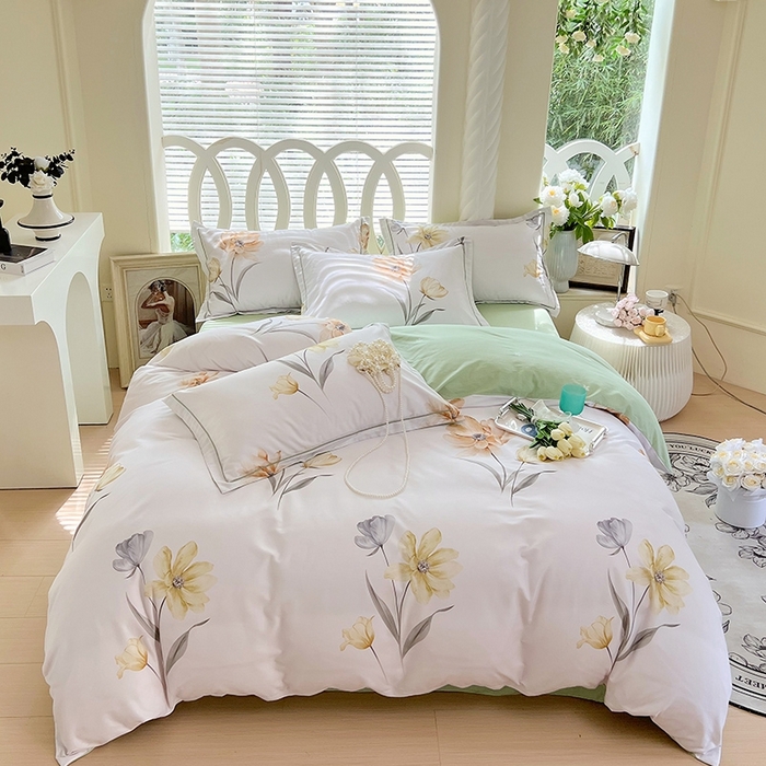 91家纺网 家纺一手货源 找家纺 （总）梧桐树 2026新款高支密全棉纯棉印花四件套