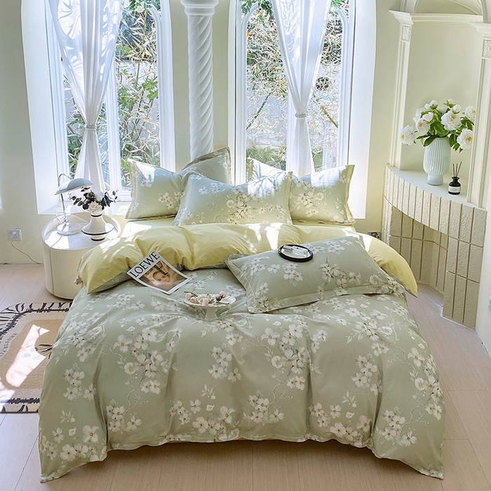 91家纺网 家纺一手货源 找家纺 （总）梧桐树 2026新款高支密全棉纯棉印花四件套