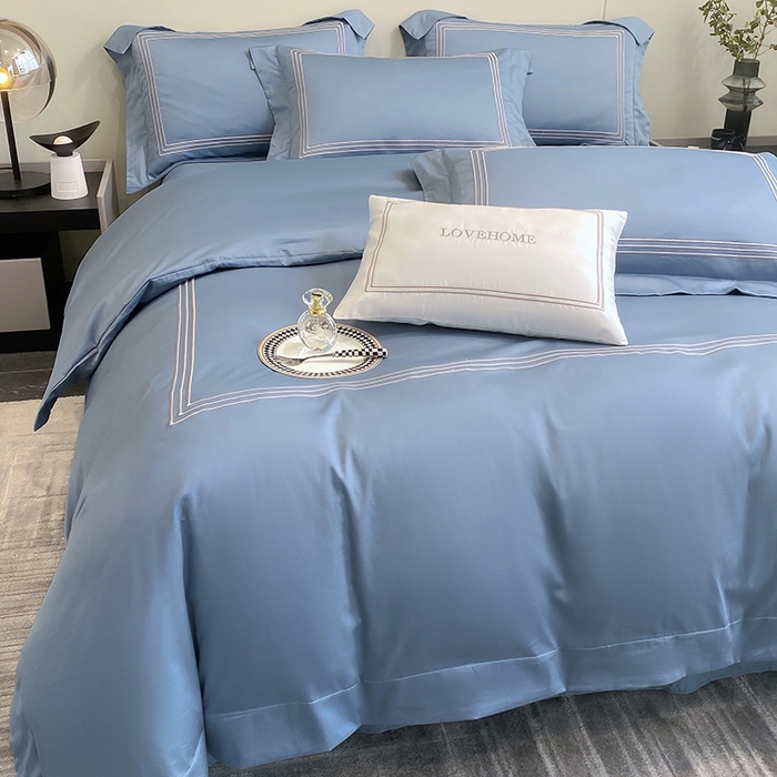 家居1号家纺 2026新款100支新疆长绒棉纯棉四件套-爱丽丝 爱丽丝-宾利蓝