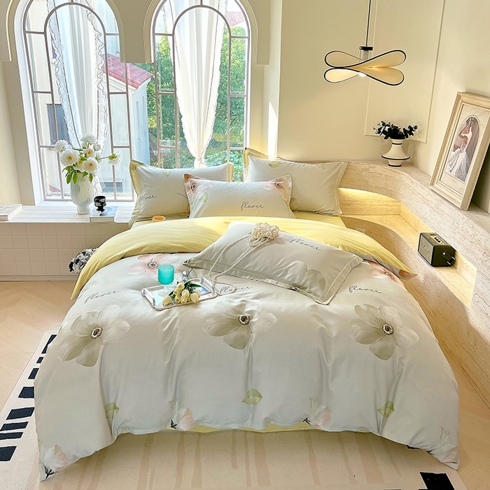 91家纺网 家纺一手货源 找家纺 （总）梧桐树 2026新款高支密全棉纯棉印花四件套