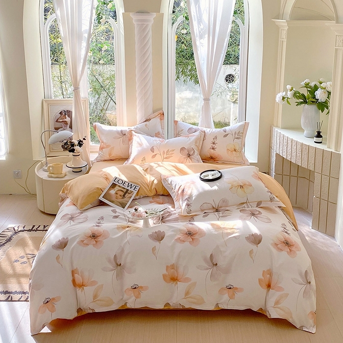 91家纺网 家纺一手货源 找家纺 （总）梧桐树 2026新款高支密全棉纯棉印花四件套