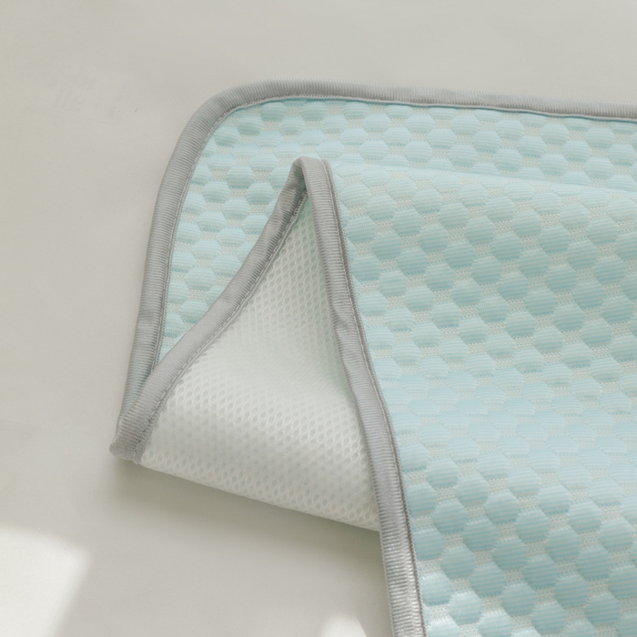 91家纺网 家纺一手货源 找家纺 宅部落 2026新款凉感豆豆儿童凉席席子 哈士奇-淡蓝