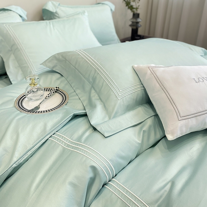 91家纺网 家纺一手货源 找家纺 家居1号家纺 2026新款100支新疆长绒棉纯棉四件套-爱丽丝 爱丽丝-马卡龙绿